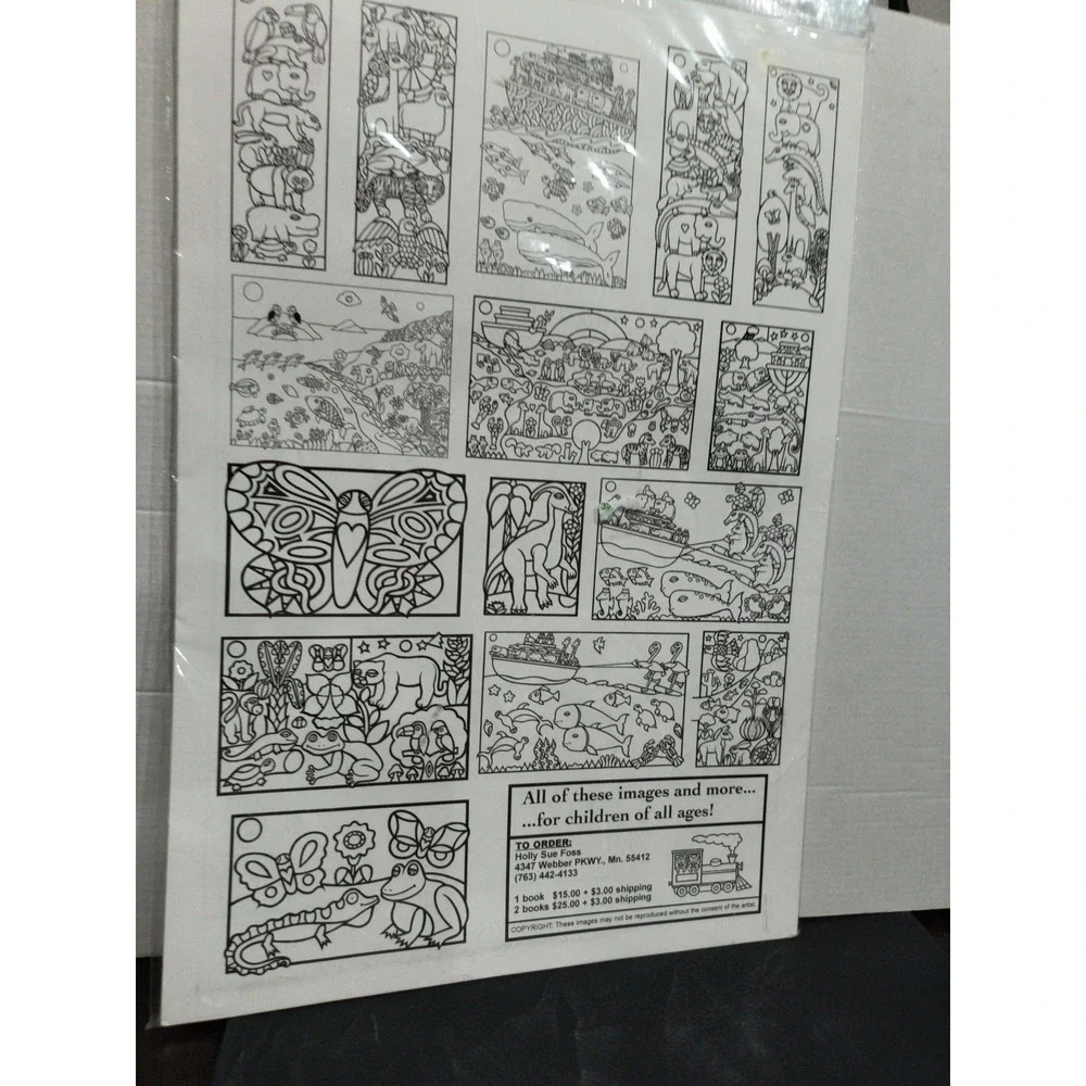 Holly Sue Foss Giant Adult Coloring Book Whimsical Fish Animals 22 Pages 11